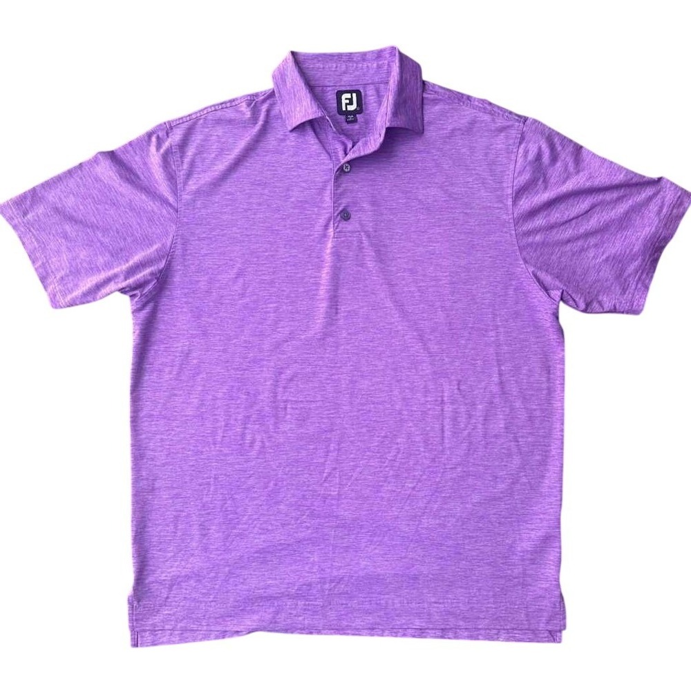 FootJoy FJ Mens Golf Polo Shirt Short Sleeve Purple Heather Performance Size L